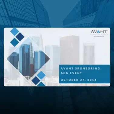 Avant® Sponsoring ACG Event