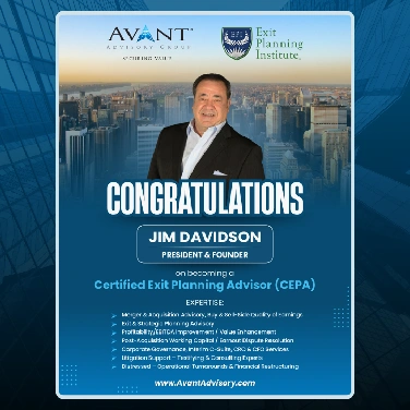 Avant® Advisory Group Congratulates Jim Davidson on Becoming a Certified Exit Planning Advisor (CEPA)