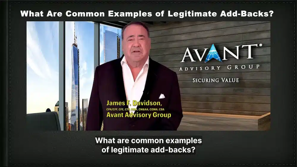 What Are Common Examples of Legitimate Add-Backs? - Avant Advisory ...