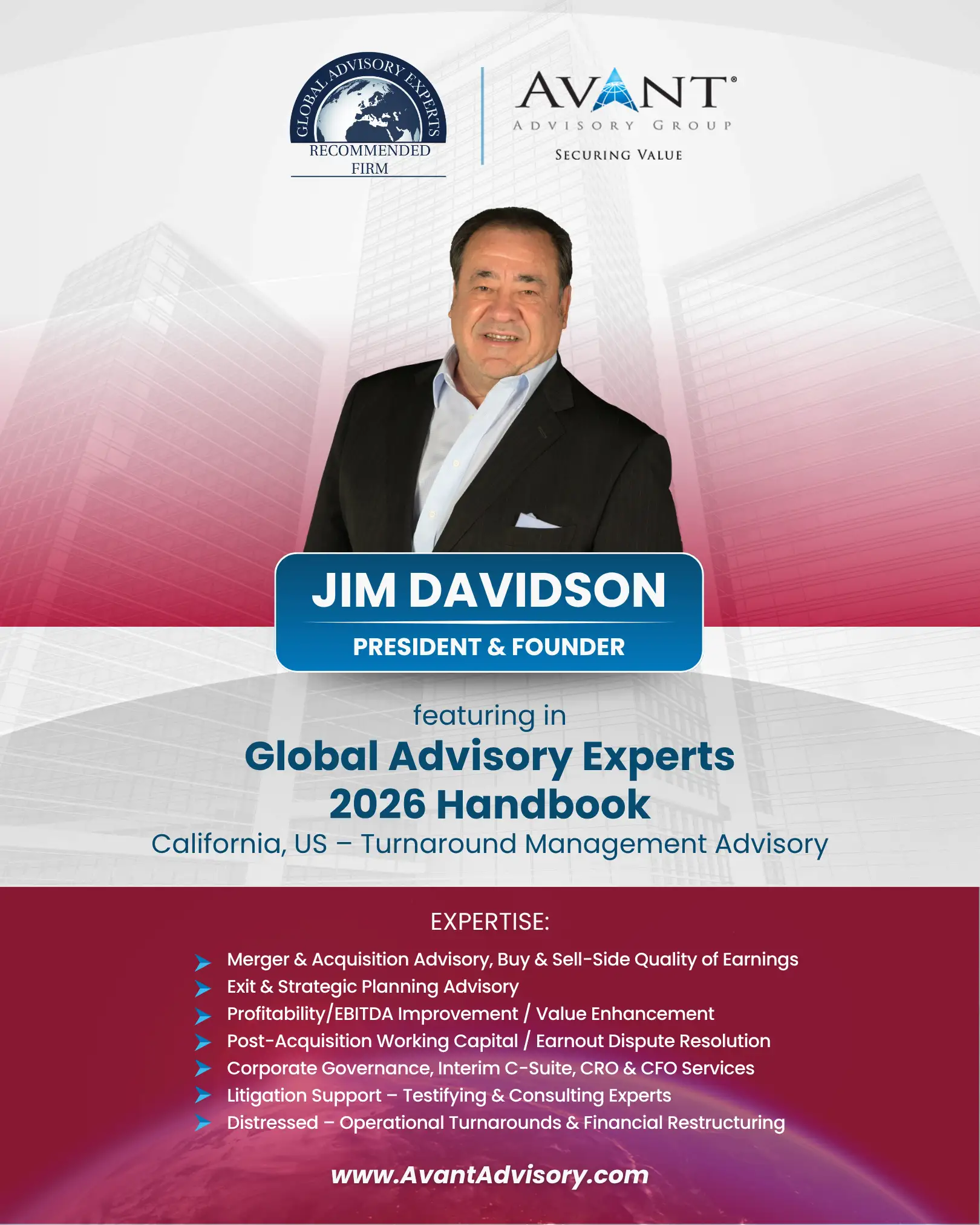  James F. Davidson Featured in Global Advisory Experts 2026 Handbook 